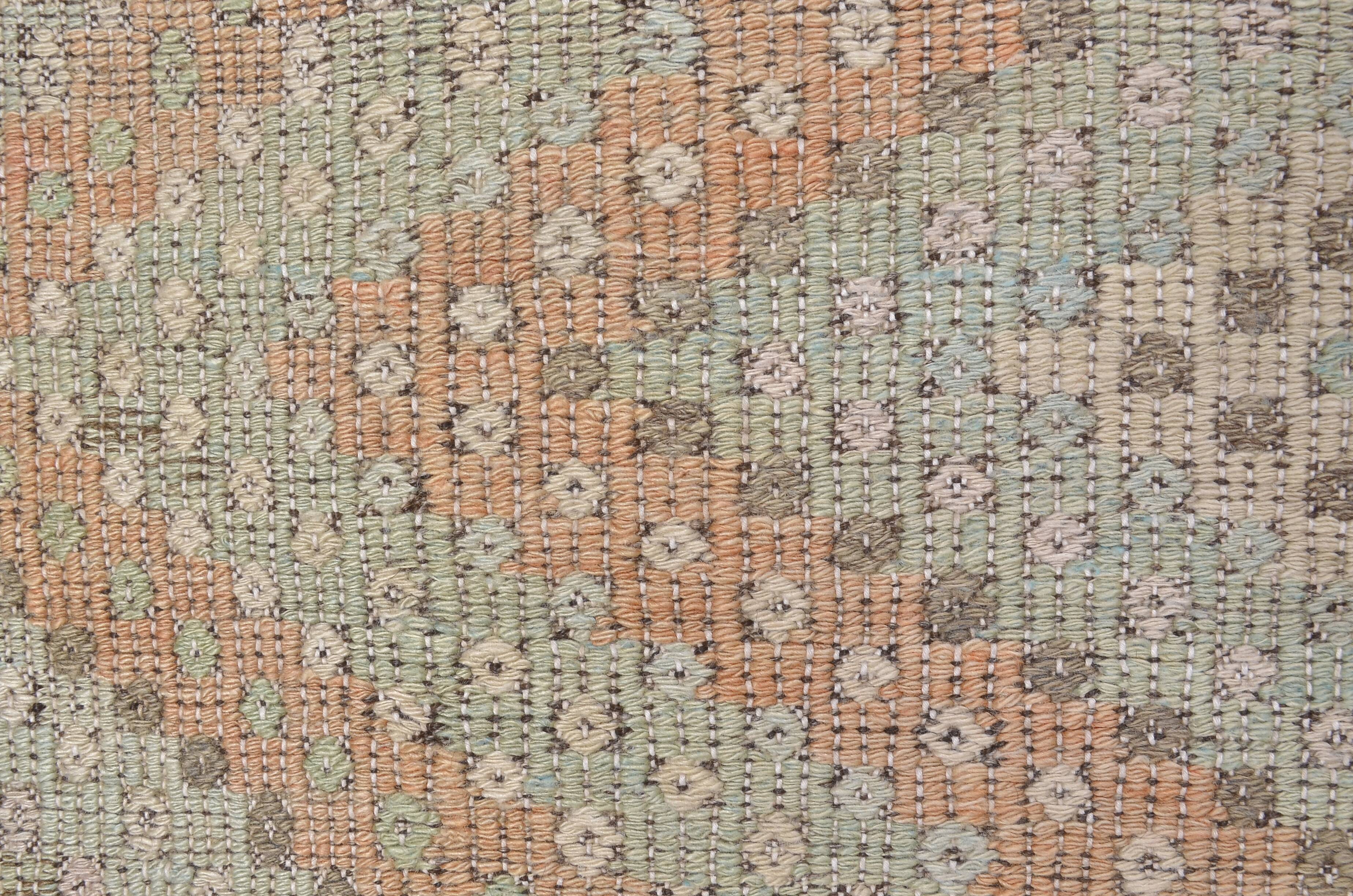 Oushak Vintage Turkish  wool Kilim Rug sku1886