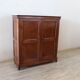 Rare Small Antique Wardrobe In Walnut And Marble Top, Italy 19th Century