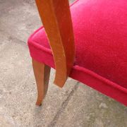 Bridge chairs in Art Deco fabric from the 1950s and vintage.