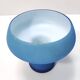 Pair of Cyan Murano Cased Glass Vases by Carlo Moretti, Italy