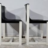 Pair of Lacquered Wooden chairs, signed P.Gautier -1960