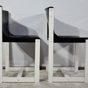 Pair of Lacquered Wooden chairs, signed P.Gautier -1960