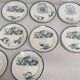 Table service 12 old plates Terre de Fer Rocaille , Faience Pexonne