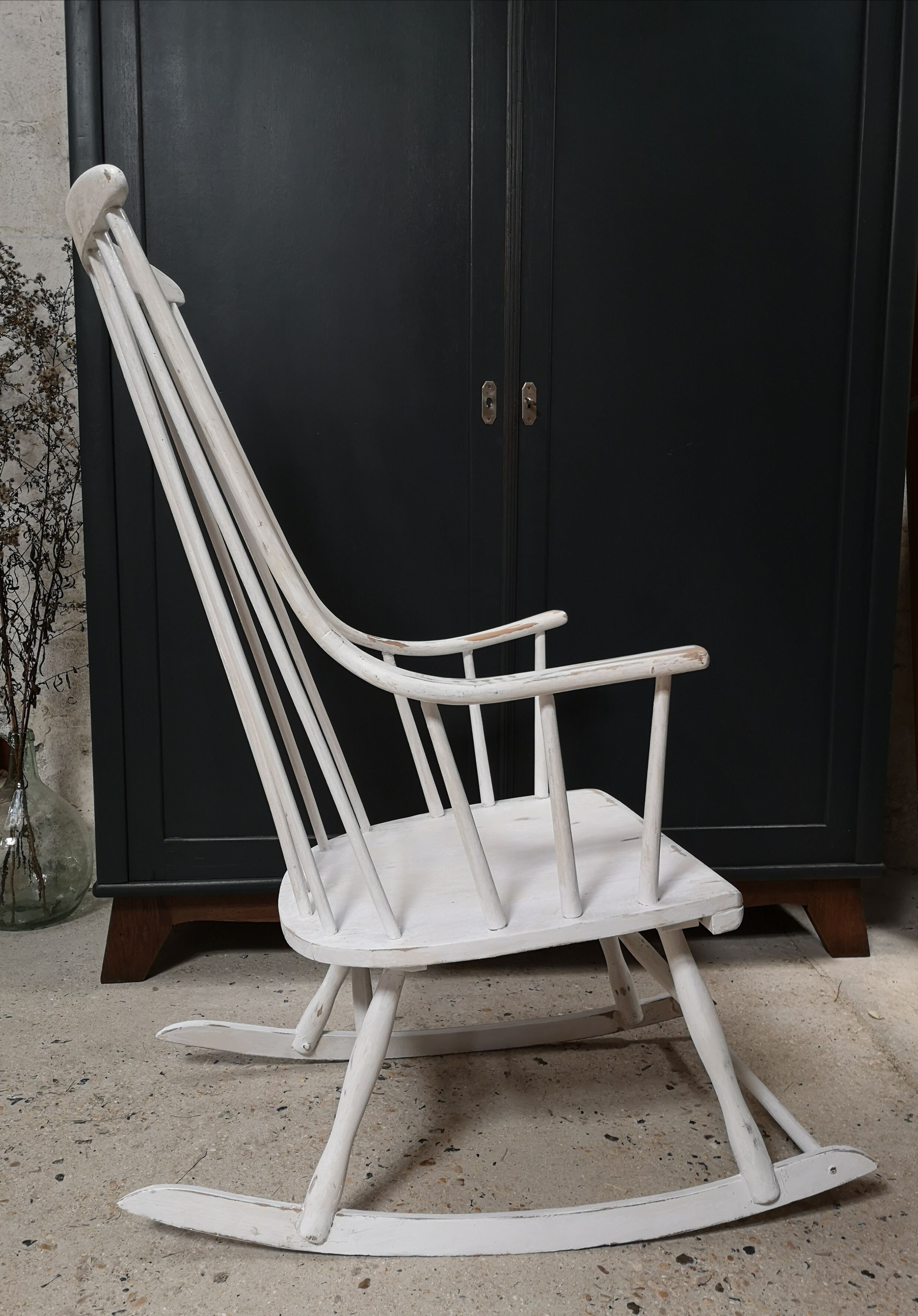 Rocking chair grandessa Lena Larsson Scandinavian 60 vintage loft