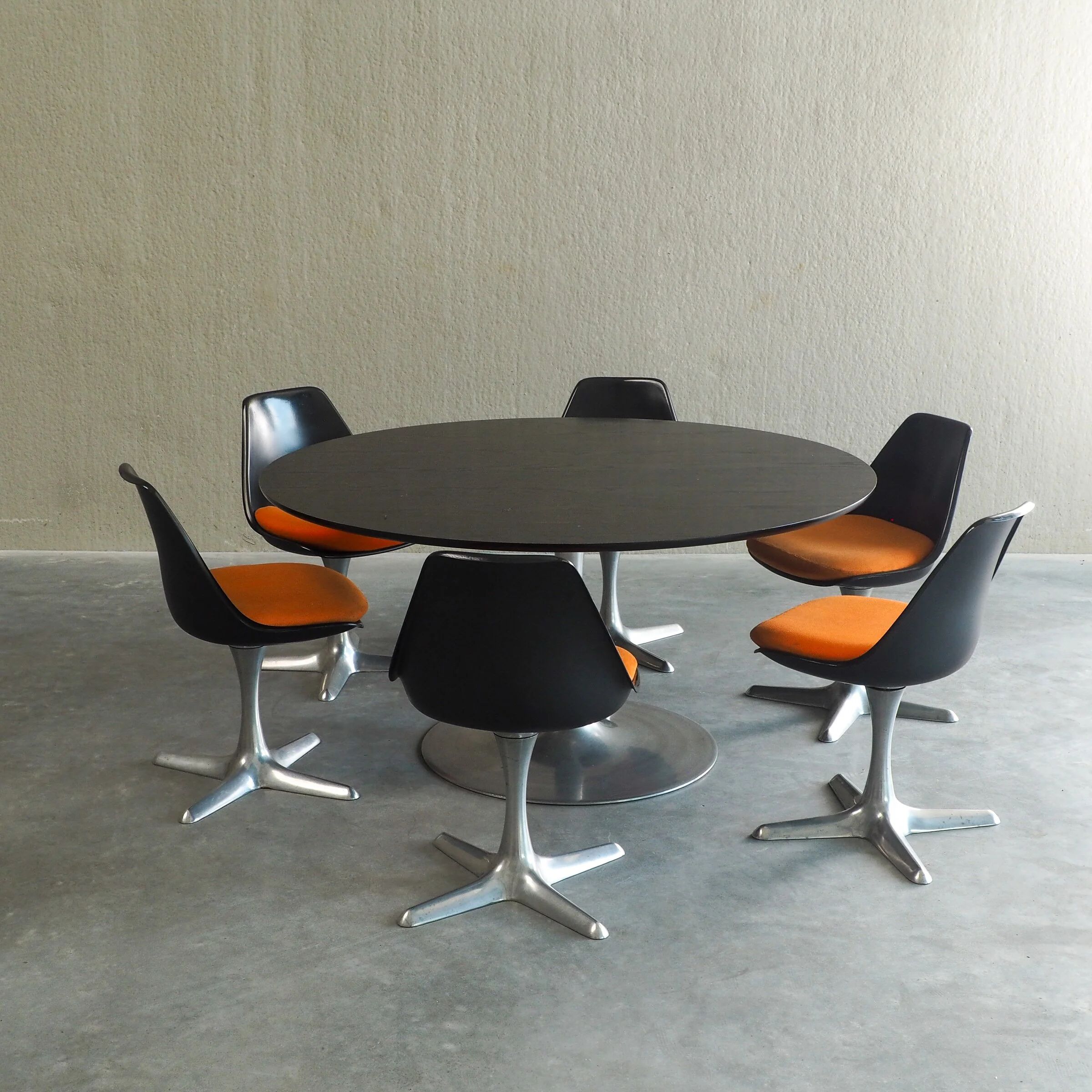 Space Age dining set by Maurice Burke for Arkana