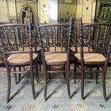 Suite of 6 bistro chairs in FISCHEL canning