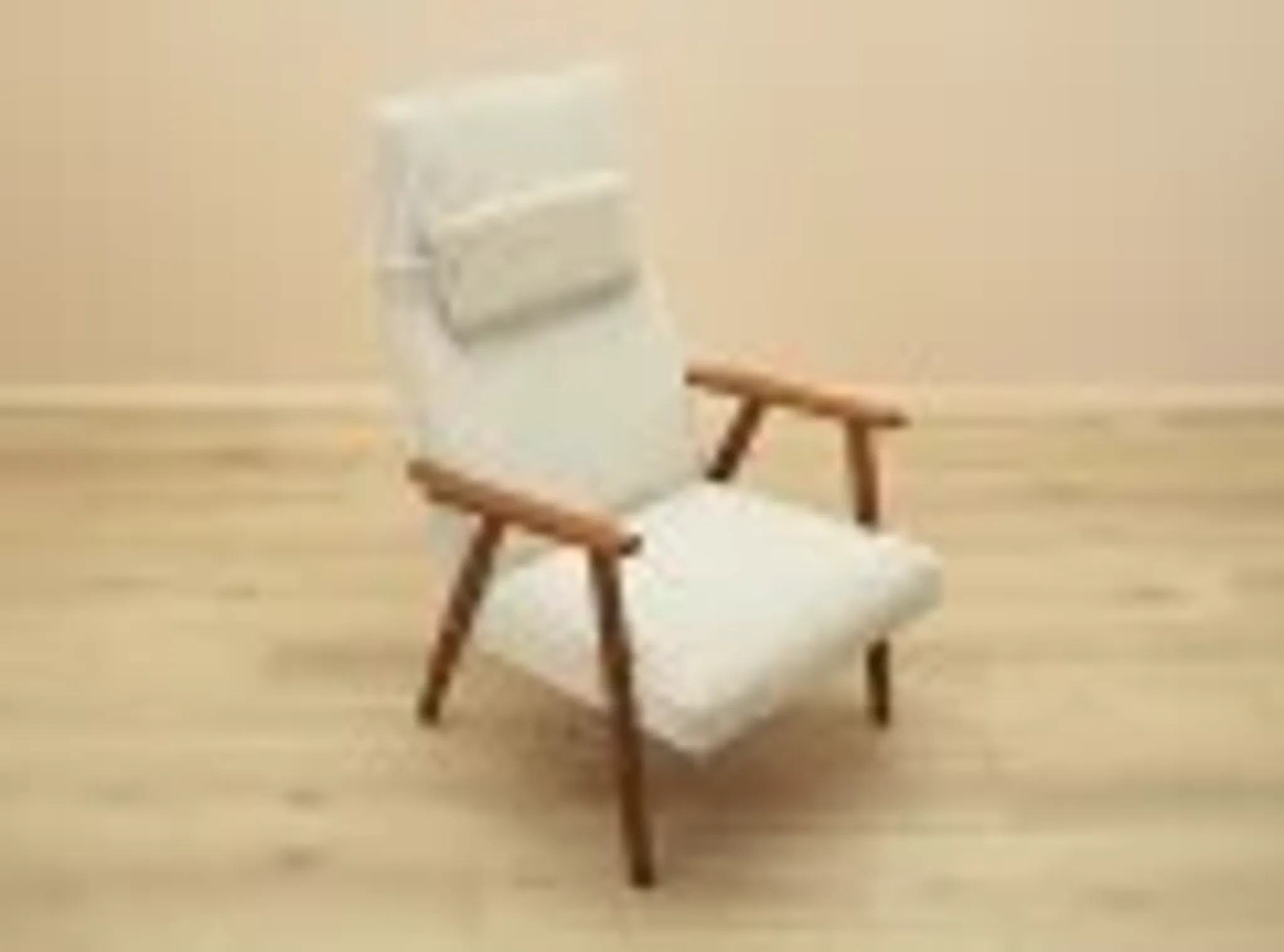 Danish teak lounge chair with new velour upholstery, 1960s