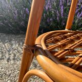 Rattan and bamboo coffee table