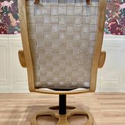 ARMCHAIR AND ITS OTTOMAN "SCANDINAVIAN DESIGN".