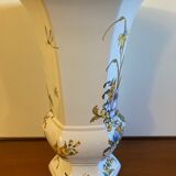 Vase in polychrome earthenware of Moustiers