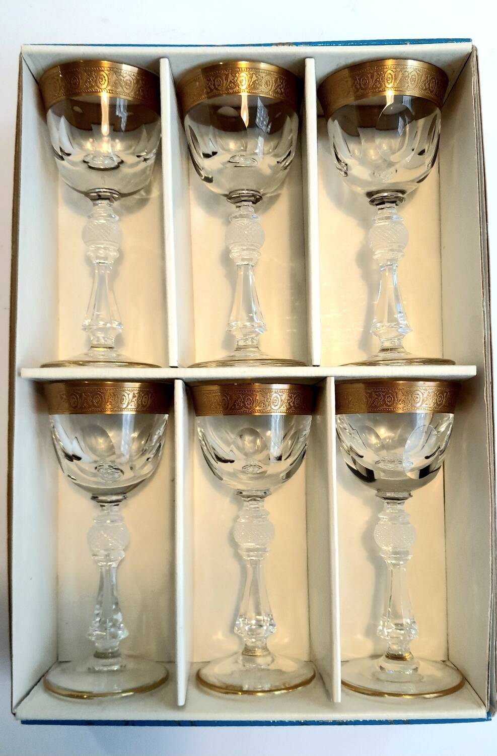 6 Moser Bohemian Crystal Liqueur Glasses