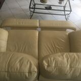Two-seater leather sofa