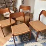 4 chaises de Niels Otto Møller pour JL Møllers