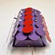Red and purple metal strip wall lamp by Doria Leuchten, Germany 1960's/1970's