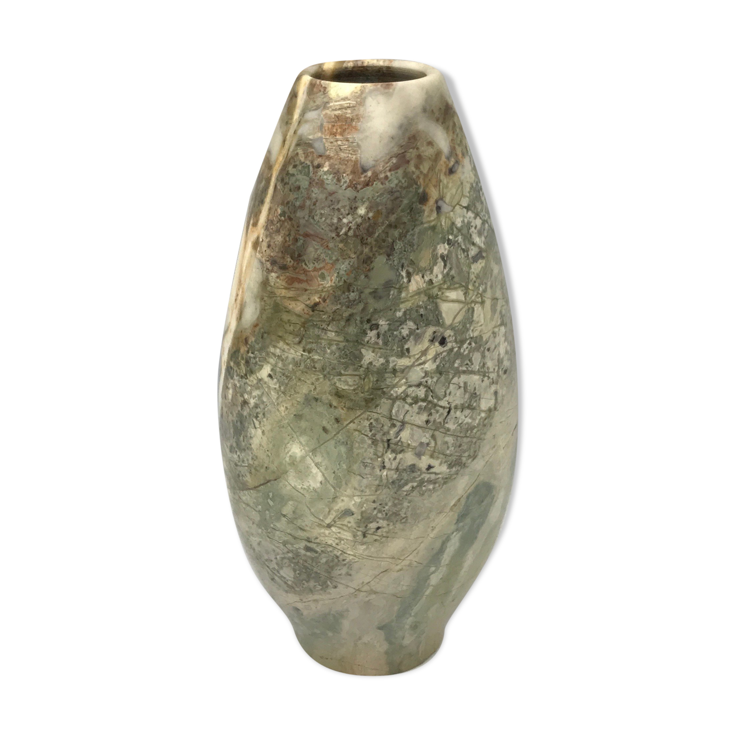 Vase soliflore in natural pierre onyx light green