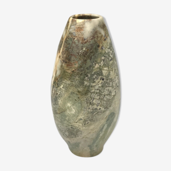 Vase soliflore en pierre naturelle marbre onyx vert clair