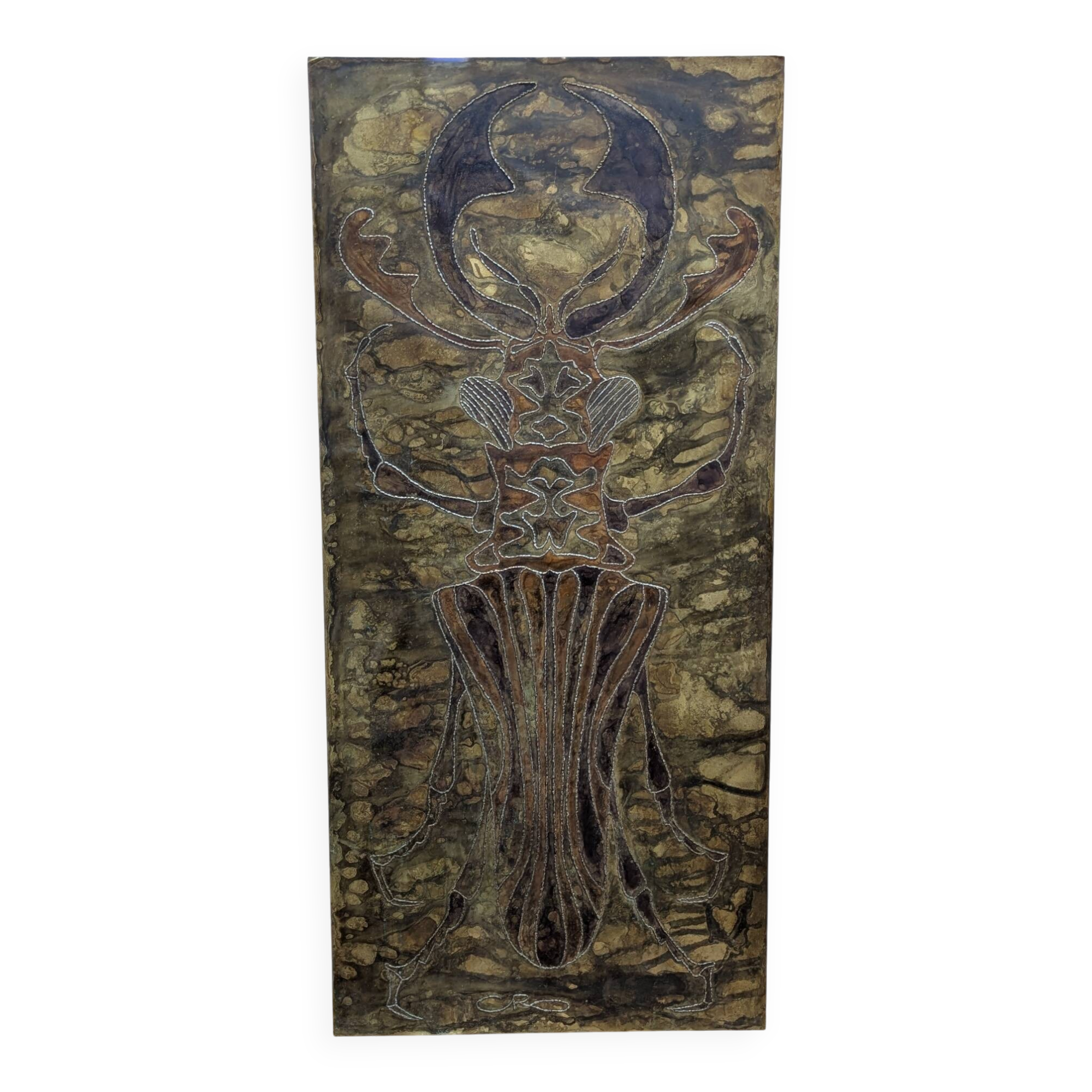 Large brutalist wall panel