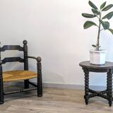 Genuine  Dudouyt style low oak armchair, 1940s