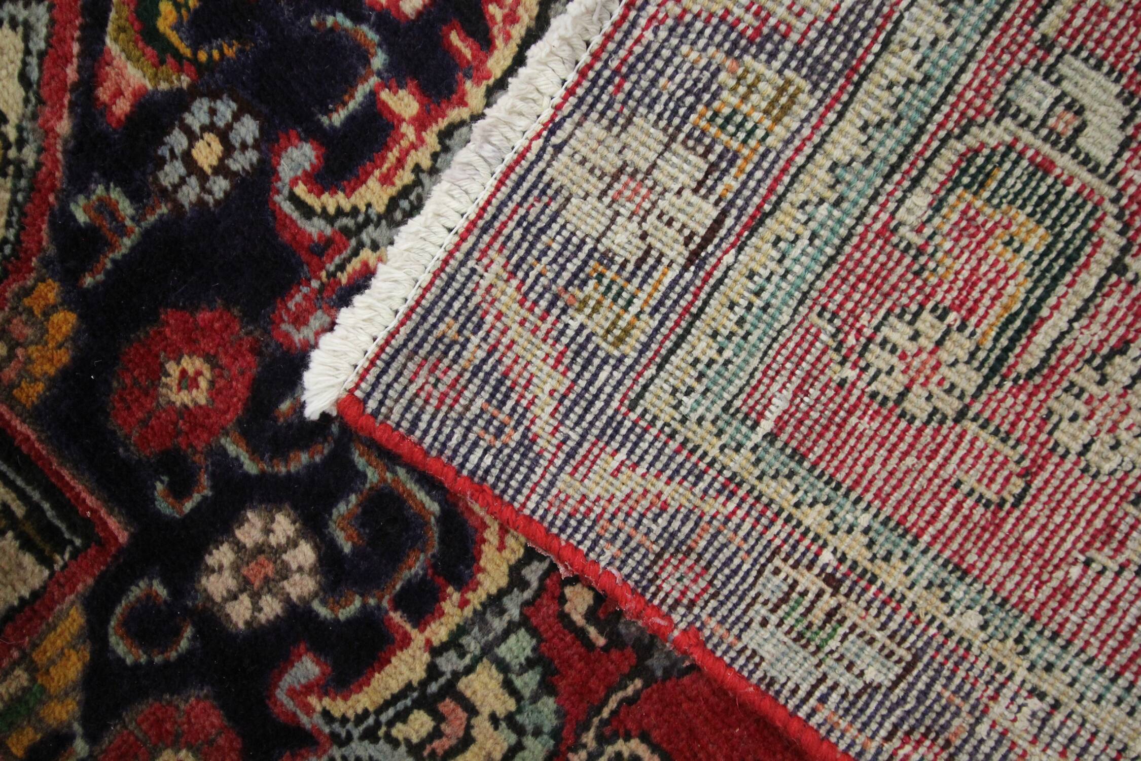 Tapis persan fait à la main en laine rouge 283x420cm