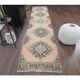 Vintage Turkish Oushak Handmade Wool Runner 82x285