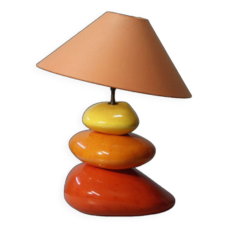 Post-modernist ceramic pebble lamp by François Chatain, France 1990s