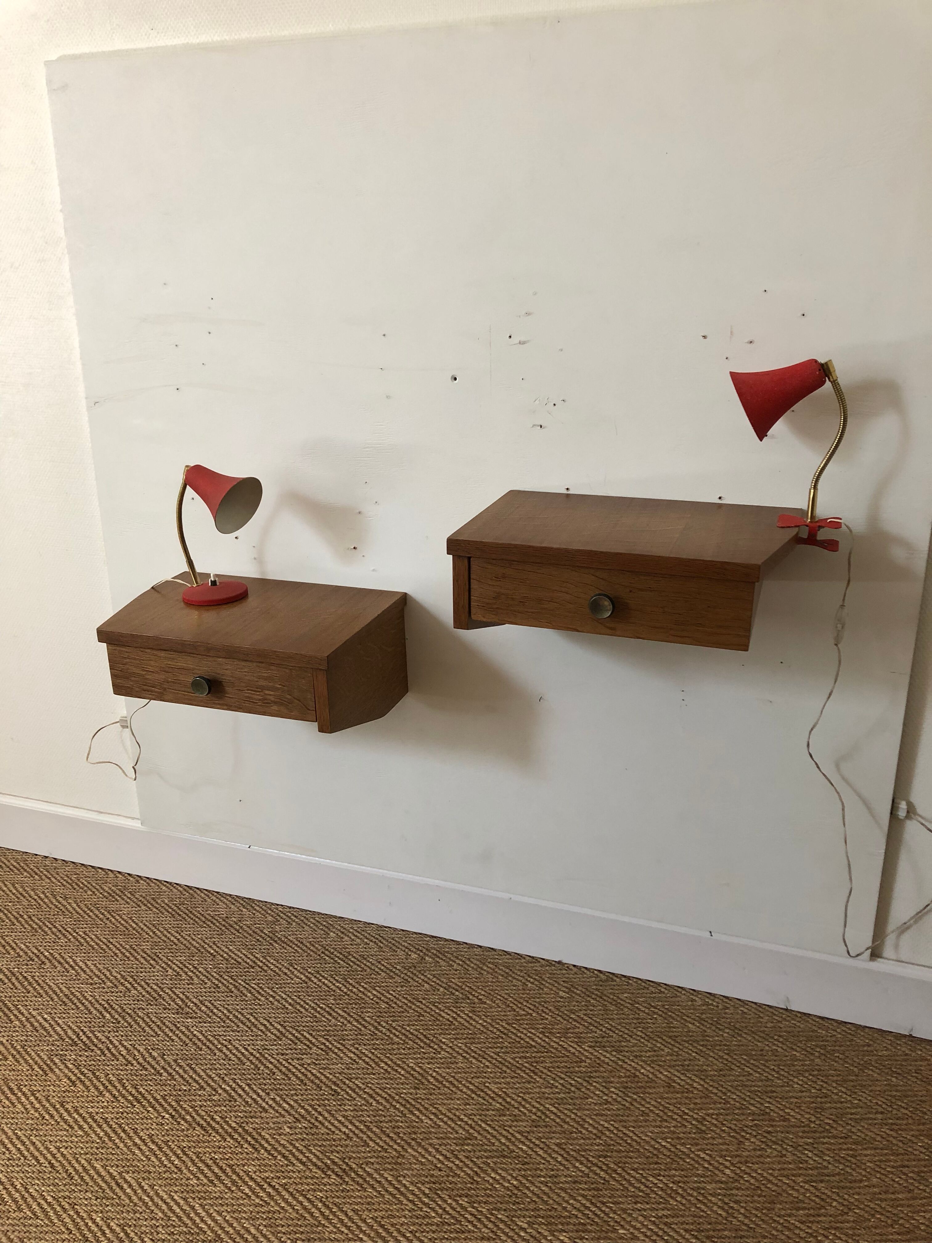 Wall bedside tables