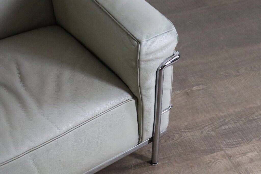 Cassina LC3 armchair by Le Corbusier in leather, Italy 1980s