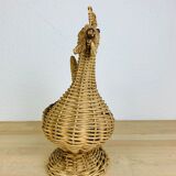 Wicker basket vintage bird of paradise