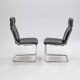 Paire de chaises cantilever en cuir par Mauser Werke Waldeck, Allemagne de l'Ouest, 19
