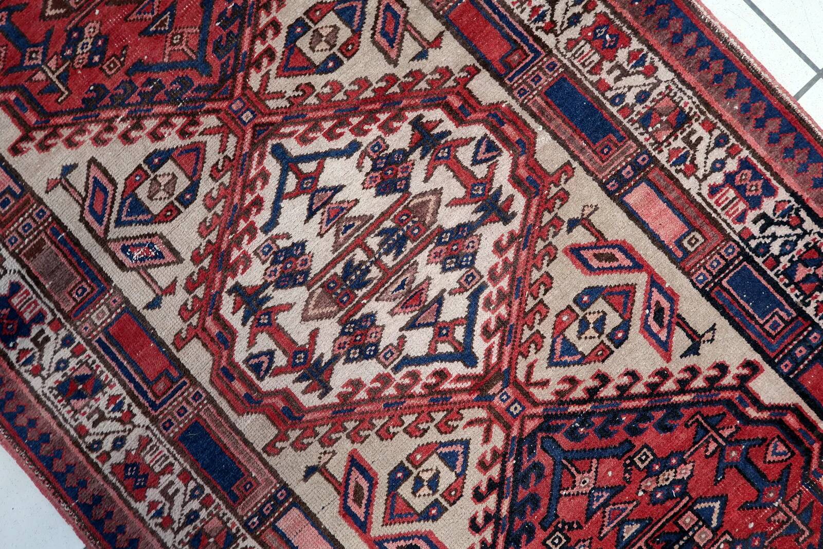 Handmade antique Persian Serab runner 102cm x 323cm 1920s - 1С1165