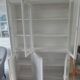 Display case 2 bodies patinated pearl gray waxed finish.