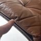 Fauteuil scandinave en cuir cognac "Siesta" par Ingmar Relling pour Westnofa 1960