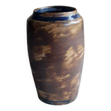 Glazed stoneware vase signed