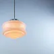 Vintage Art Deco Hanging Lamp, 1960s Pink Ceiling Light