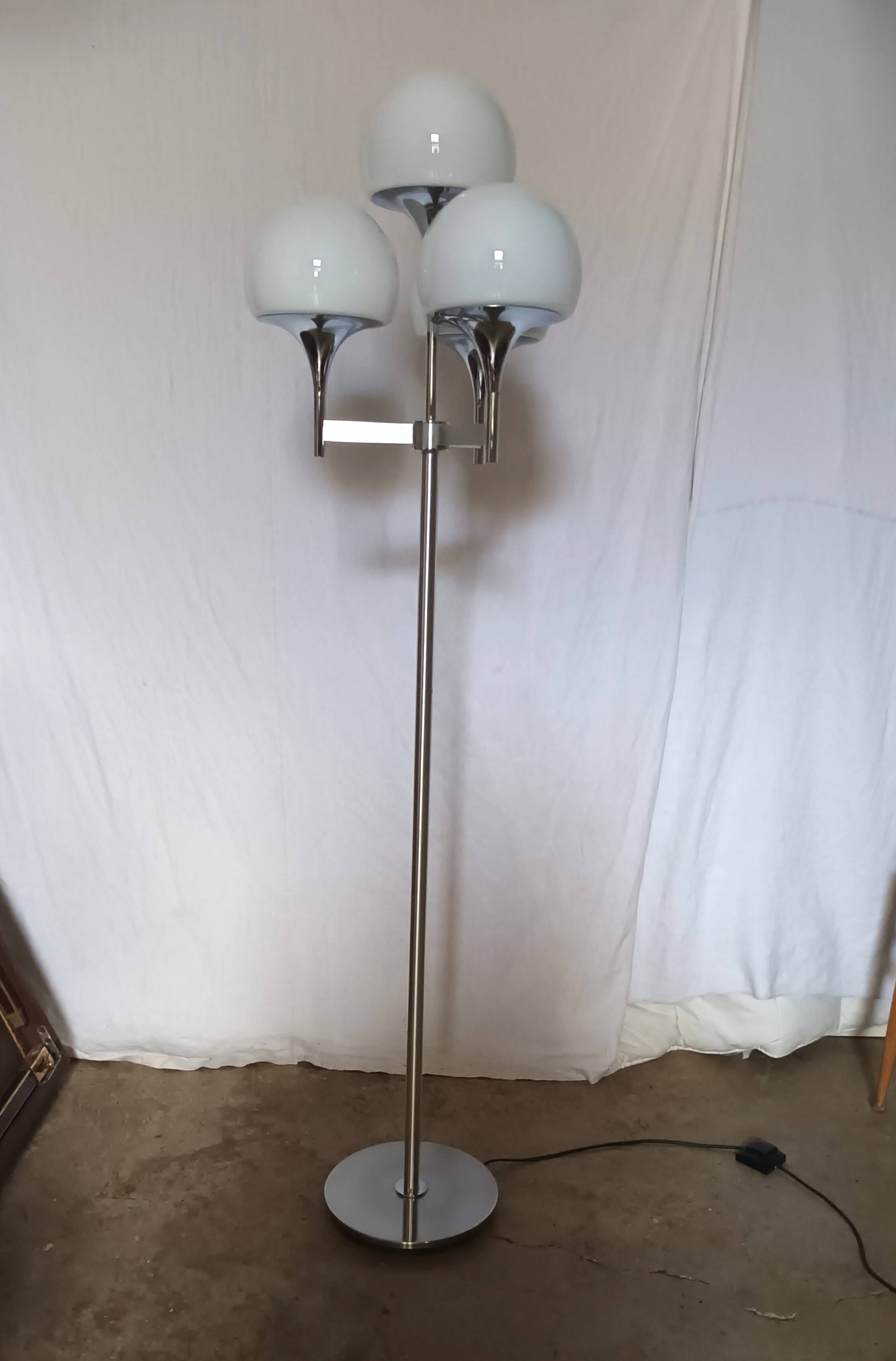 Four-light floor lamp by Gaetano Sciolari, 1970s