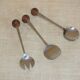 3 condiment cutlery 1970 Eloi Pernet stainless steel and wood