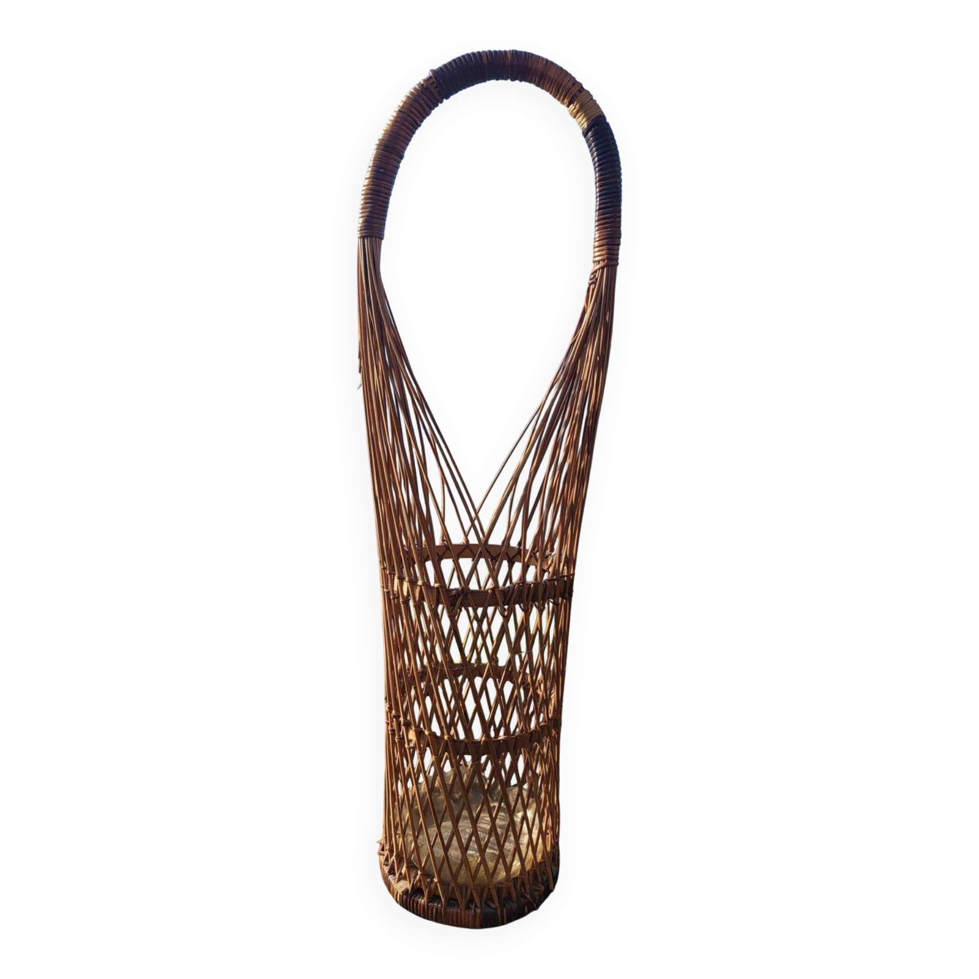 Woven wicker Japanese flower basket • Suruga Sensuji style
