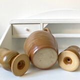 Stoneware pitcher and cup set