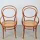 Chaises en osier en bois cintré par Jacob & Josef Kohn pour Wiener Werkstätte, Autriche, années 1890, ensemble de 2