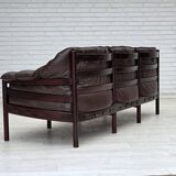 1970s, Scandinavian 3-seater sofa by Arne Norell, furniture leather.