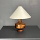 Mid-Century Table Lamp with Geometric Wood Inlay, English, circa 1955–1965