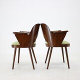 Ensemble de quatre chaises à manger Oswald Haerdtl des années 1960, Tchécoslovaquie
