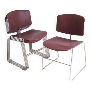 6 chaises Max Stacker - steelcase