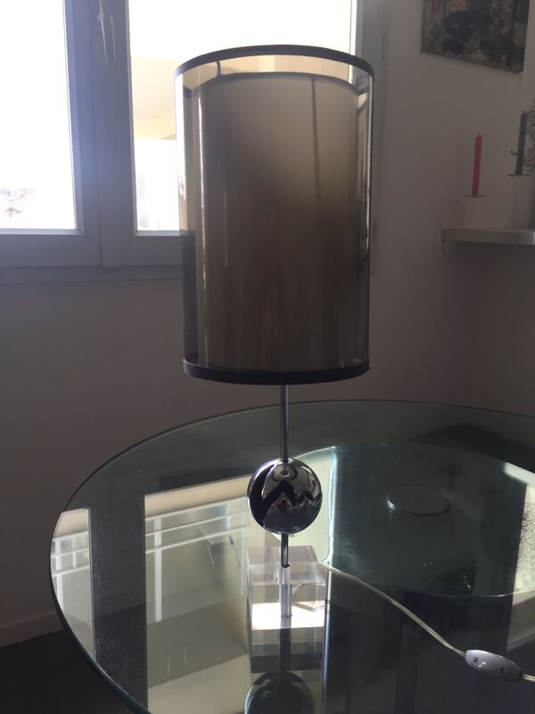 Lampe de table inox années 70