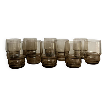 10 petits verres vintage hand made