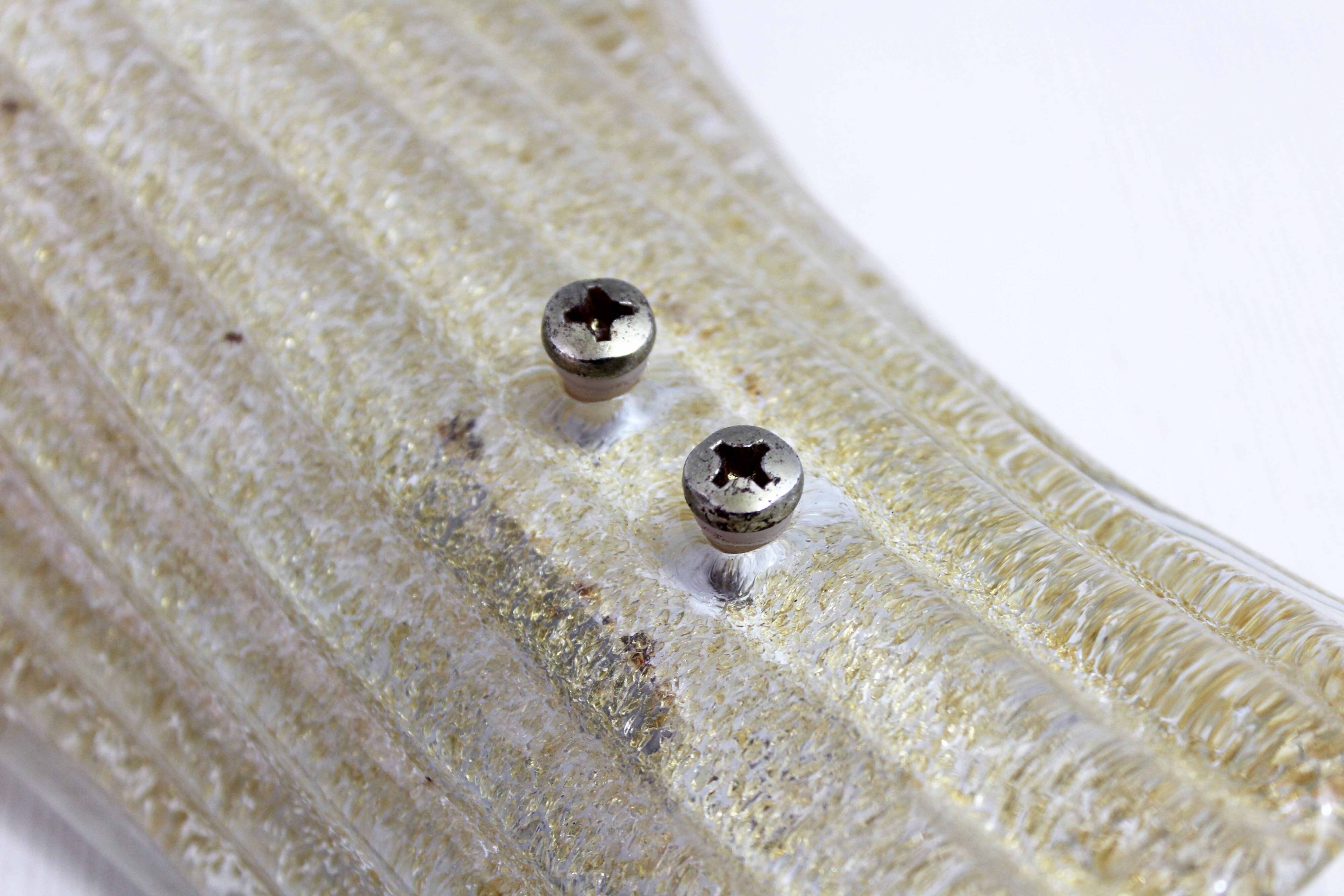 Gold glass wall light