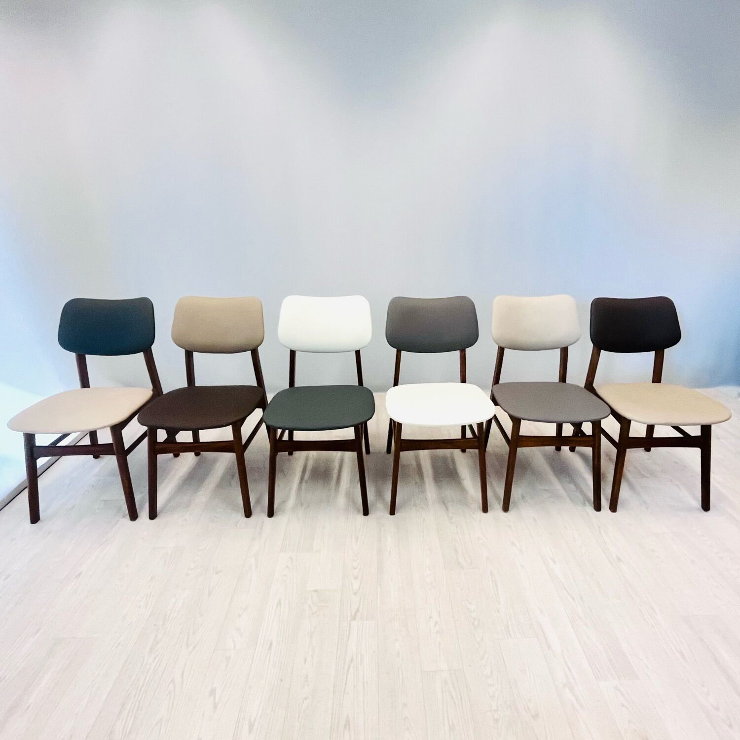 Six dining chairs