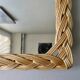 Rectangular rattan braided mirror, 29 by 41.5 cm