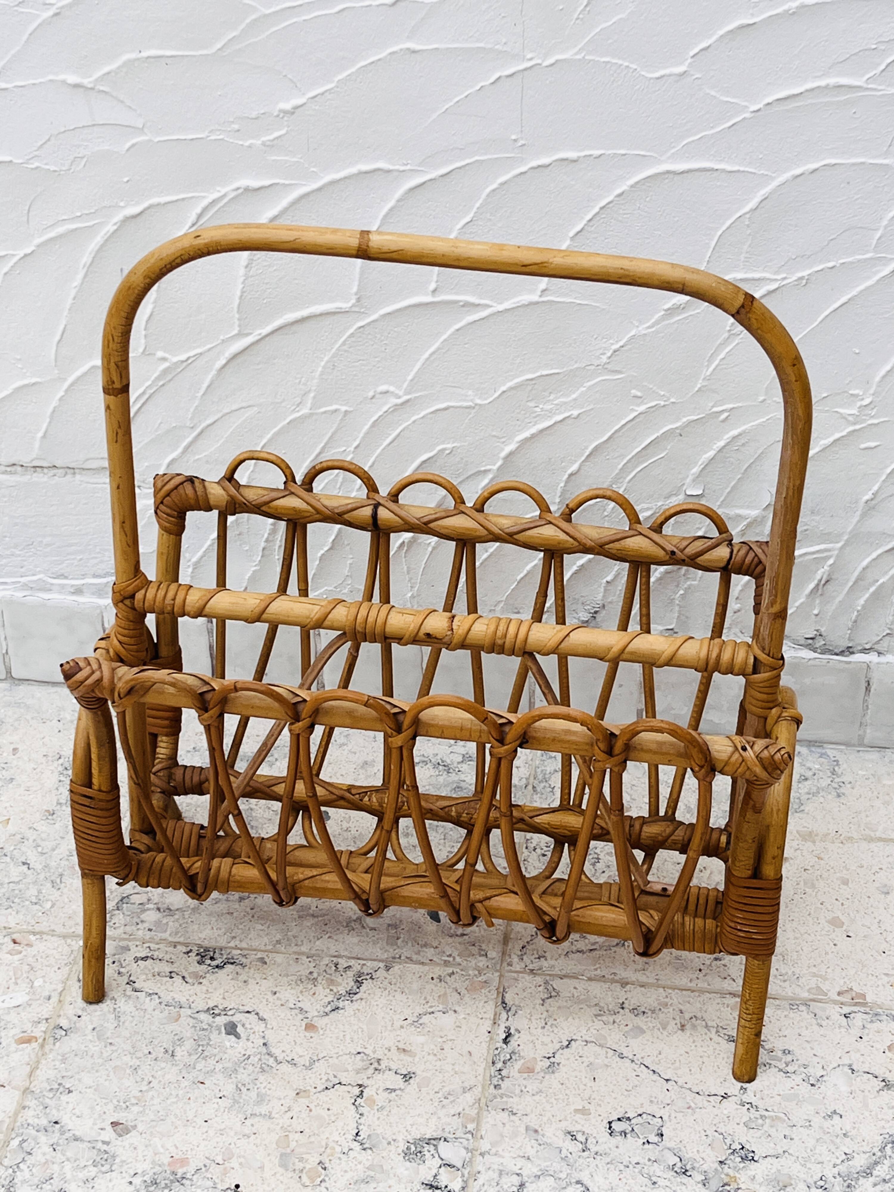 Bamboo Magazine Rack