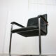 Vintage black leatherette office cantilever chair, 1970s